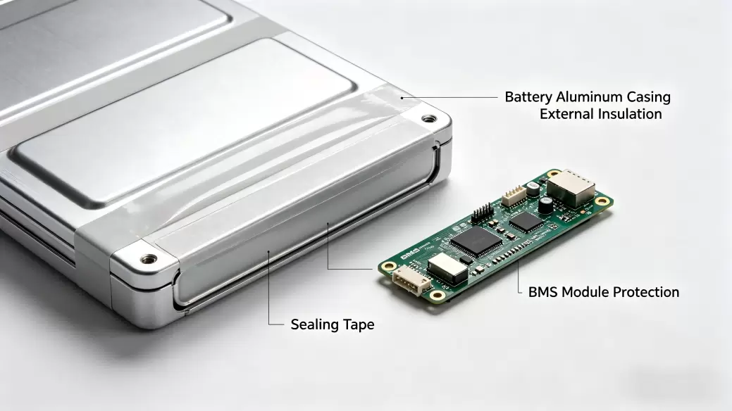 ฉนวนหุ้มแบตเตอรี่และการป้องกัน BMS